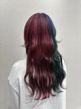 ロング カラー ハイトーン/カラー /ウルフ/RENAのヘアスタイル