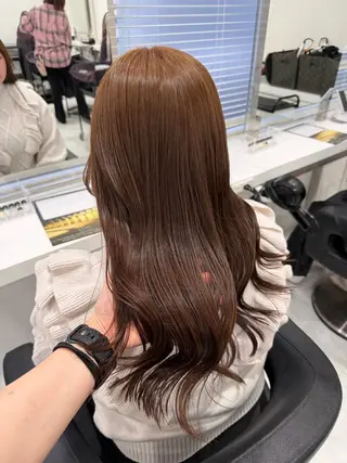 カラー 透ける透明感カラー 🤍anju🎀のヘアスタイル