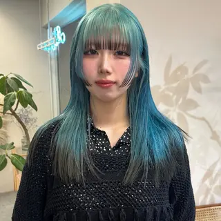 セミロング カラー ハイトーン×似合わせ 🌱中川慎之介のヘアスタイル