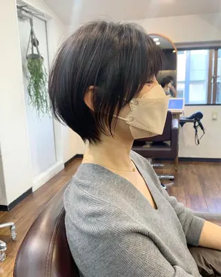 ショート 縮毛矯正/ショート/ レイヤー/畑中正敏のヘアスタイル