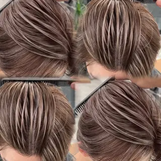 ショート 🇺🇸ルミナ🔥 海外ハイライトのヘアスタイル