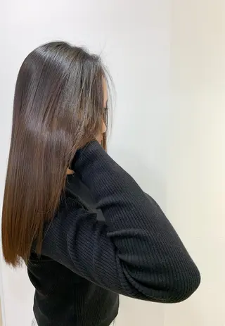 ロング パーマ 縮毛矯正/髪質改善 /韓国風　山川春輝のヘアスタイル