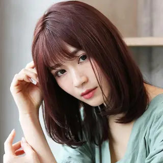 セミロング 髪質改善 スペシャリストのヘアスタイル