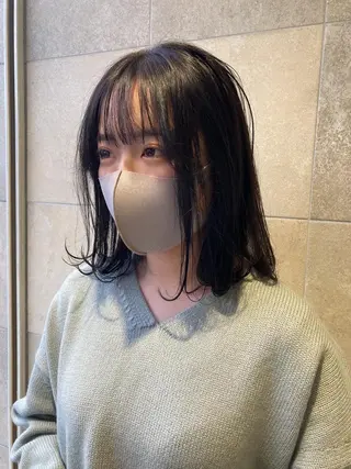 ミディアム カラー 田中 あかねのヘアスタイル