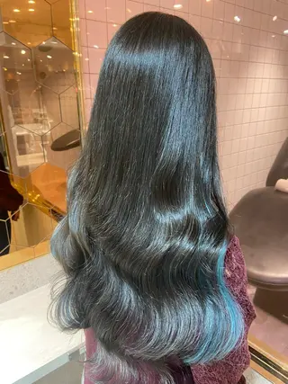 ロング カラー 新宿/韓国ヘア 中明度カラー/かやのヘアスタイル