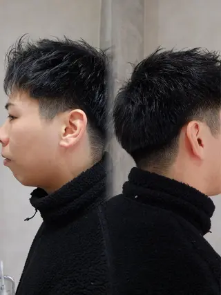 ショート メンズ 藤崎百道メンズカット Zina/森井唯央のヘアスタイル