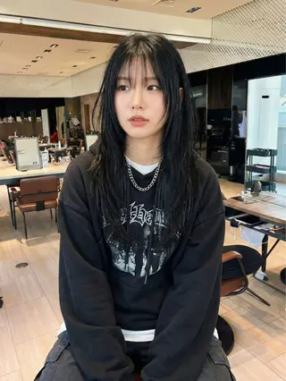 ロング SHION/銀座 まとまるカット🩵のヘアスタイル