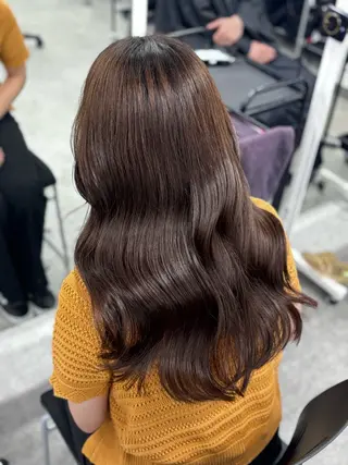 ロング カラー 韓国風暗髪ヘア🤍 🫧MIREIのヘアスタイル