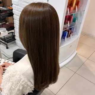 ロング カラー 【センターパート/ マッシュ】ryokaのヘアスタイル