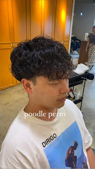 ショート パーマ メンズ レイヤーボブ/ 艶カラー/サナ🌼のヘアスタイル