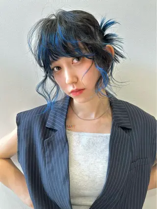 ミディアム カラー かえ🩶韓国ボブ🎀 透明感カラー🥣のヘアスタイル