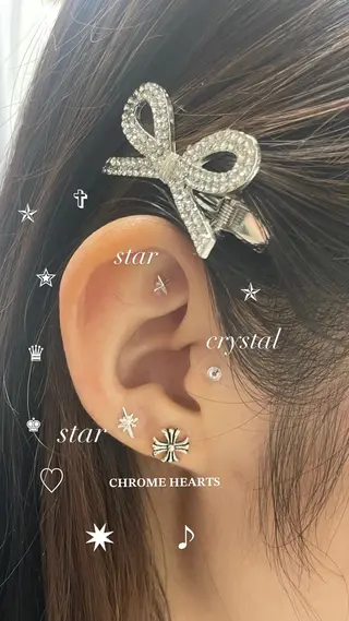 マツエク・マツパ N〜Nail&Eyelashサロン〜所属・💎N💎アイ&耳. ボディージュエリーのマツエク・マツパデザイン