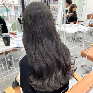 ロング カラー ヘアアレンジ ブリーチなしカラー /ベージュ/安形翔のヘアスタイル