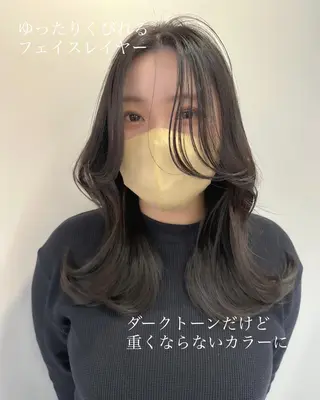 セミロング カラー パーマ ヘアアレンジ topstylist 芳賀みなみのヘアスタイル