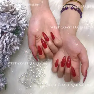 ネイル リボン、ガーリー パーツ放題専門店のネイルデザイン