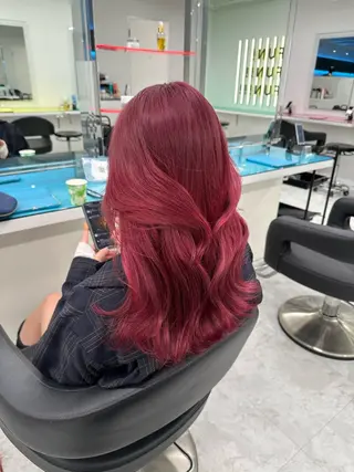 ロング カラー ヘアアレンジ 艶カラー/ハイトーン /レイヤーカットのヘアスタイル