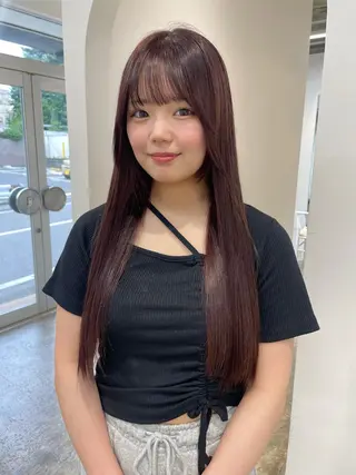 ロング カラー 𝘚𝘶𝘻𝘶 𓂃𓈒𓏸のヘアスタイル