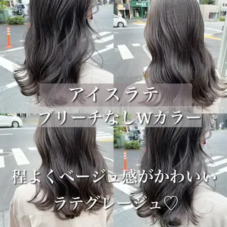 ロング カラー 💖韓国×王道 ハイトーン💖のヘアスタイル