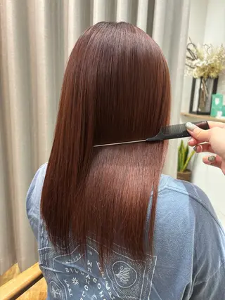 セミロング カラー パーマ Atre.所属・🤍美髪縮毛/髪質 改善/池上夏凜🤍のヘアスタイル