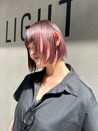 ミディアム カラー 🤍ハイライト/ レイヤー/銀座🤍のヘアスタイル