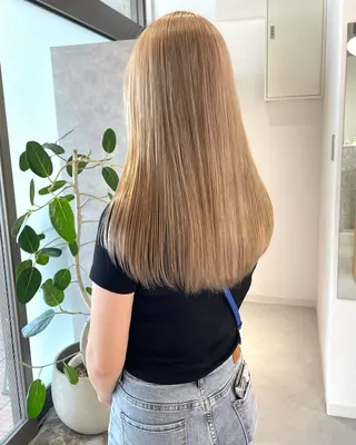 ロング デザインパーマ/ 艶カラー/ボブのヘアスタイル