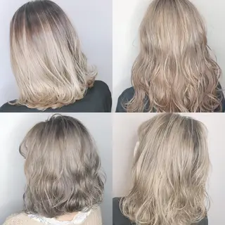 ミディアム カラー NINE＋/代表 ブリーチ特化型サロンのヘアスタイル