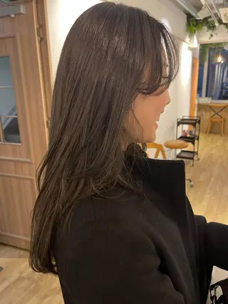 ロング カラー パーマ GO TODAY シェアサロン 表参道Flos店所属・nishi fuyumiのヘアスタイル