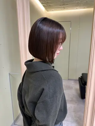 ミディアム ボブ/ぱつっとボブ/ 谷口 海星のヘアスタイル