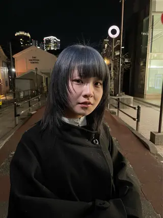 セミロング カラー メンズカット パーマ[佐橋]のヘアスタイル