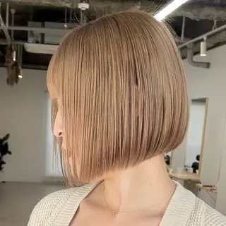 ミディアム カラー 韓国ボブ/レイヤー/ ハイトーン/まなみのヘアスタイル