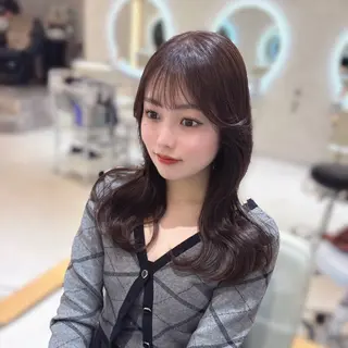 セミロング 韓国風×髪質改善 ゆりのヘアスタイル
