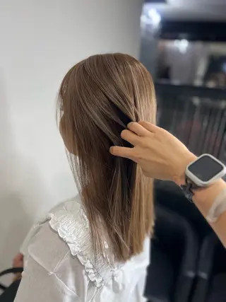 セミロング カラー YUDU🍊 germe/ジェルムのヘアスタイル