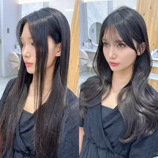 セミロング レイヤーカット/ 顔まわり/アオイのヘアスタイル