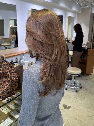 ロング カラー ナガミネアリサ/ 学芸大学/海外ヘアのヘアスタイル