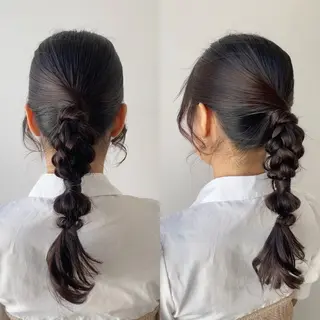 セミロング ヘアアレンジ 髙木美緒🌿 レイヤー/アレンジのヘアスタイル