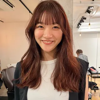 ロング カラー 暖色/パーマ 🌼クニトウメイのヘアスタイル