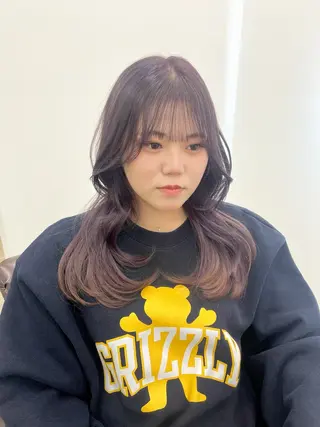 セミロング カラー ヘアアレンジ qualiaクオリア クラモチ　タクミのヘアスタイル