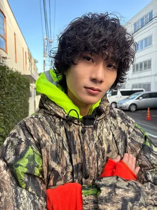 ミディアム パーマ 森田 博樹のヘアスタイル