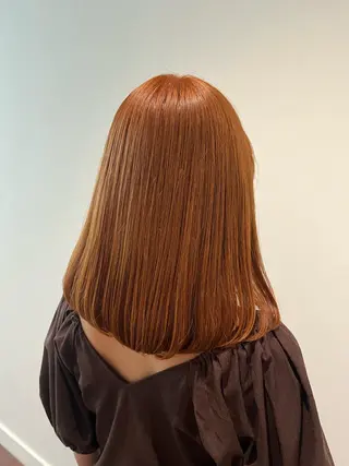 ミディアム マンツーマン 縮毛矯正/マユコのヘアスタイル