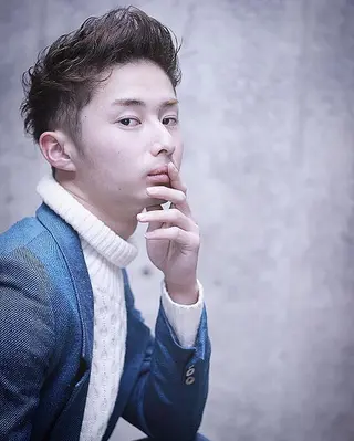 ショート カラー パーマ メンズ cachecache所属・及川 光のヘアスタイル