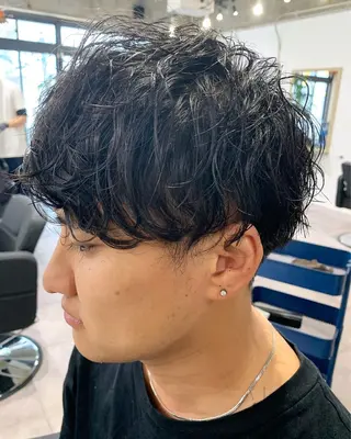 ショート パーマ ボブウルフ／ボブ Satsuki【名駅のヘアスタイル