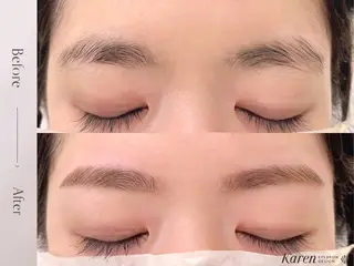 アイブロウ 韓国風ﾊﾟｰﾏ❁﻿ fu-ka❁艶ｶﾗｰのヘアスタイル