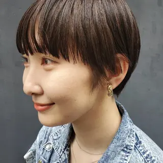 ショート カラー 韓国レイヤー　 suzuのヘアスタイル