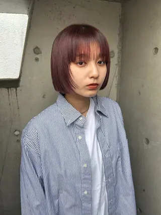 ショート レイヤー×ブリーチ/ パーマ/ﾘｭｳﾄのヘアスタイル