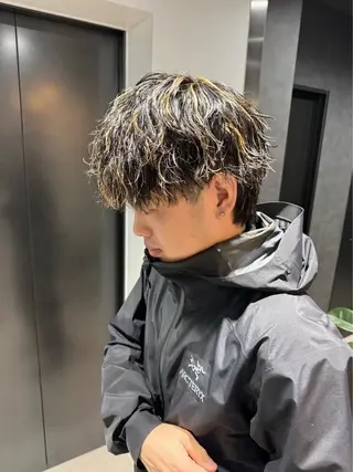 パーマ メンズ 💈フェザーパーマ 須賀俊介💈のヘアスタイル