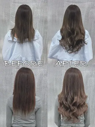 ロング ヘアアレンジ カラー LIP 大阪本店 エクステ 堀谷和孝のヘアスタイル