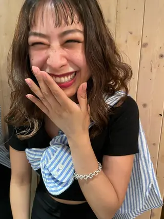 ミディアム カラー パーマ キッズ オトナヘア🌸 harukaのヘアスタイル