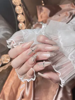 ネイル 23時まで❤︎韓国、 ワンホンネイルのネイルデザイン