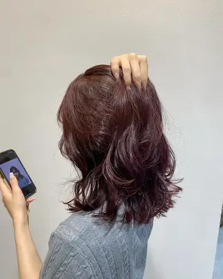 セミロング カラー サンクチュアリ千里山店所属・美容室 sanctuaryのヘアスタイル