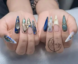 ロング カラー Bling Salonのネイルデザイン